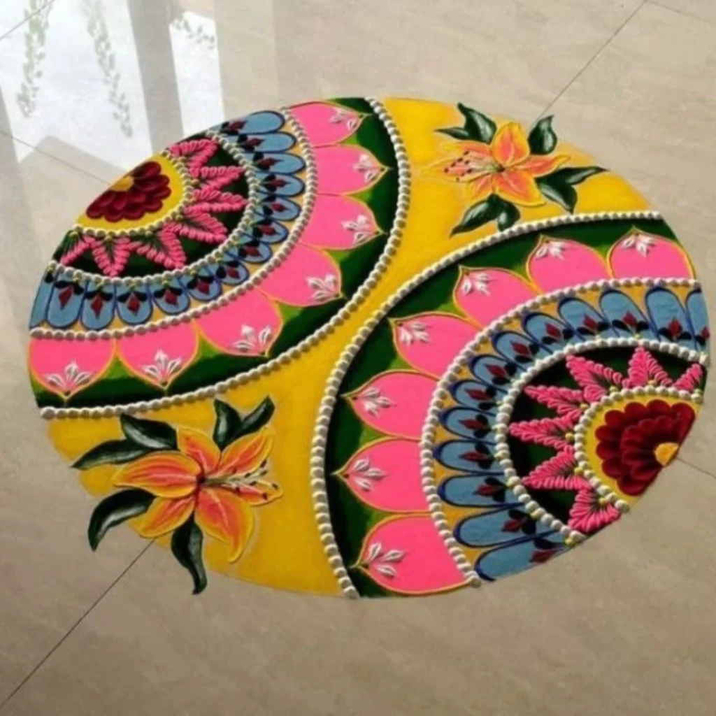 big colorfull rangoli 