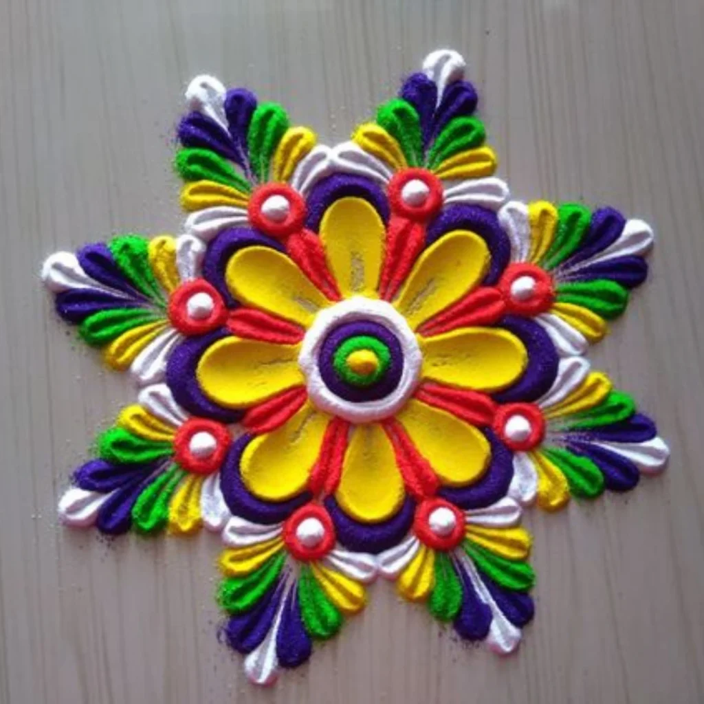 small colorfull rangoli 